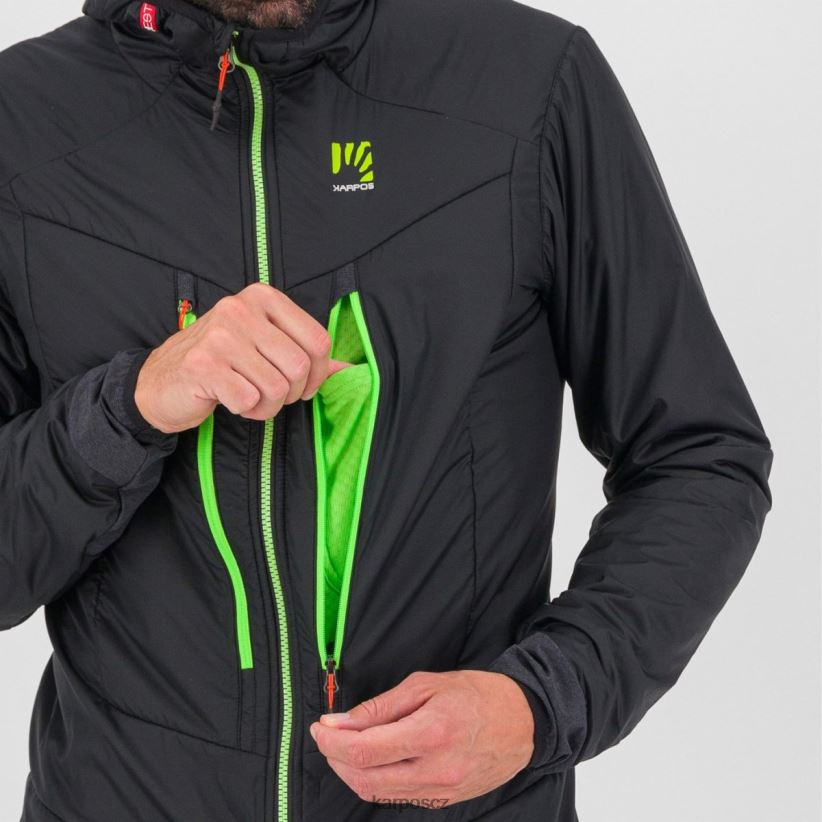 hybridní bunda k-performance muži Karpos černá/jasmínově zelená bunda| T6XZZH62