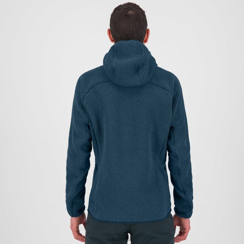 Fleecová mikina z 80. let muži Karpos půlnoc kapucí| T6XZZH171