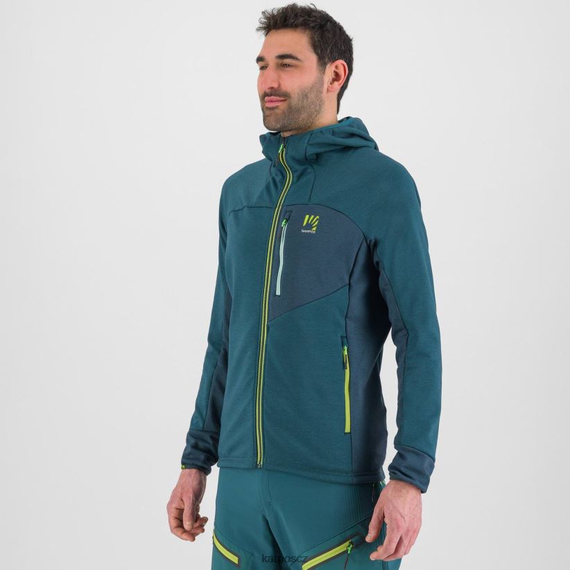 fleecová mikina s kapucí mezzodi muži Karpos balzám/les kapucí| T6XZZH204