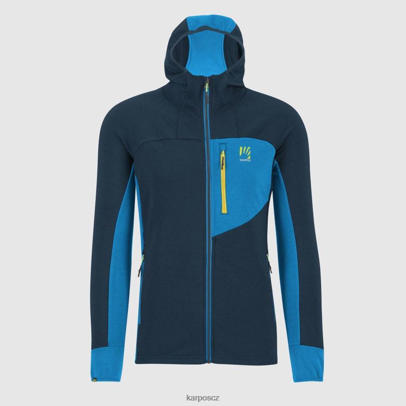fleecová mikina s kapucí mezzodi muži Karpos půlnoční/diva blue kapucí| T6XZZH207