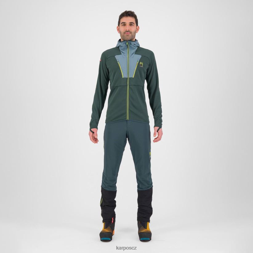 nejvyšší fleecová mikina muži Karpos les/severní Atlantik kapucí| T6XZZH167