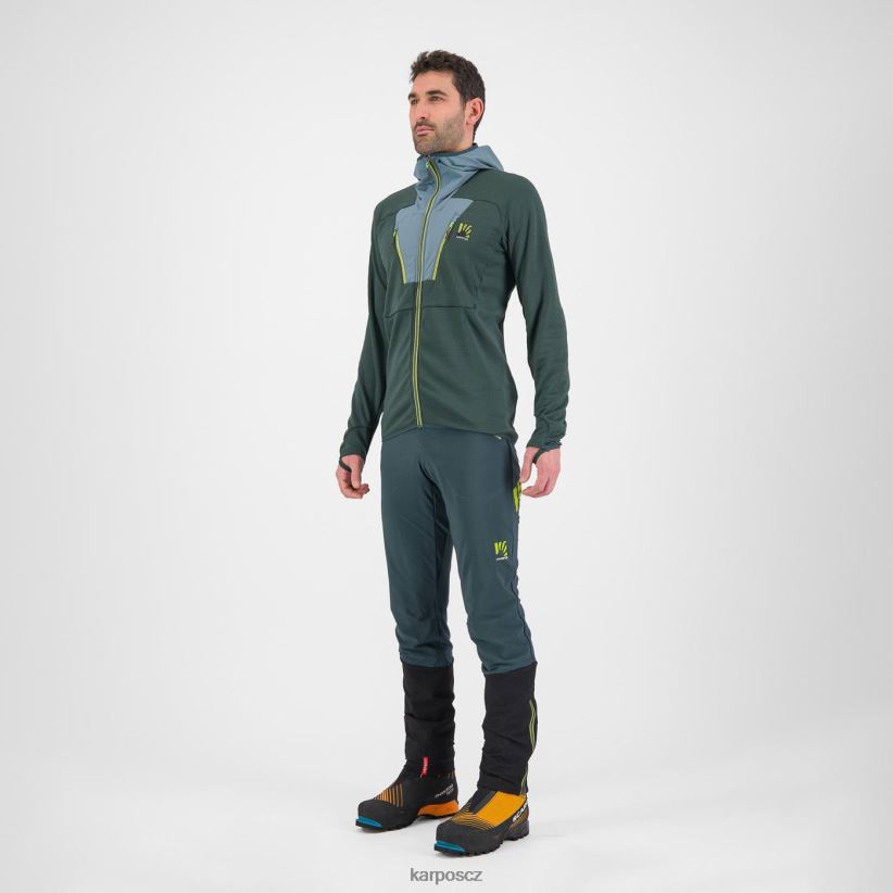 nejvyšší fleecová mikina muži Karpos les/severní Atlantik kapucí| T6XZZH167