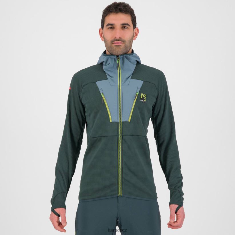 nejvyšší fleecová mikina muži Karpos les/severní Atlantik kapucí| T6XZZH167