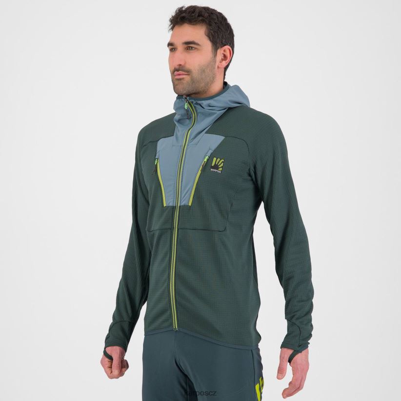 nejvyšší fleecová mikina muži Karpos les/severní Atlantik kapucí| T6XZZH167