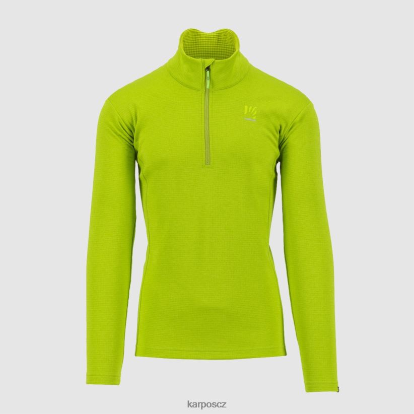 pizzocco poloviční zip muži Karpos Limetkově zelená kapucí| T6XZZH283