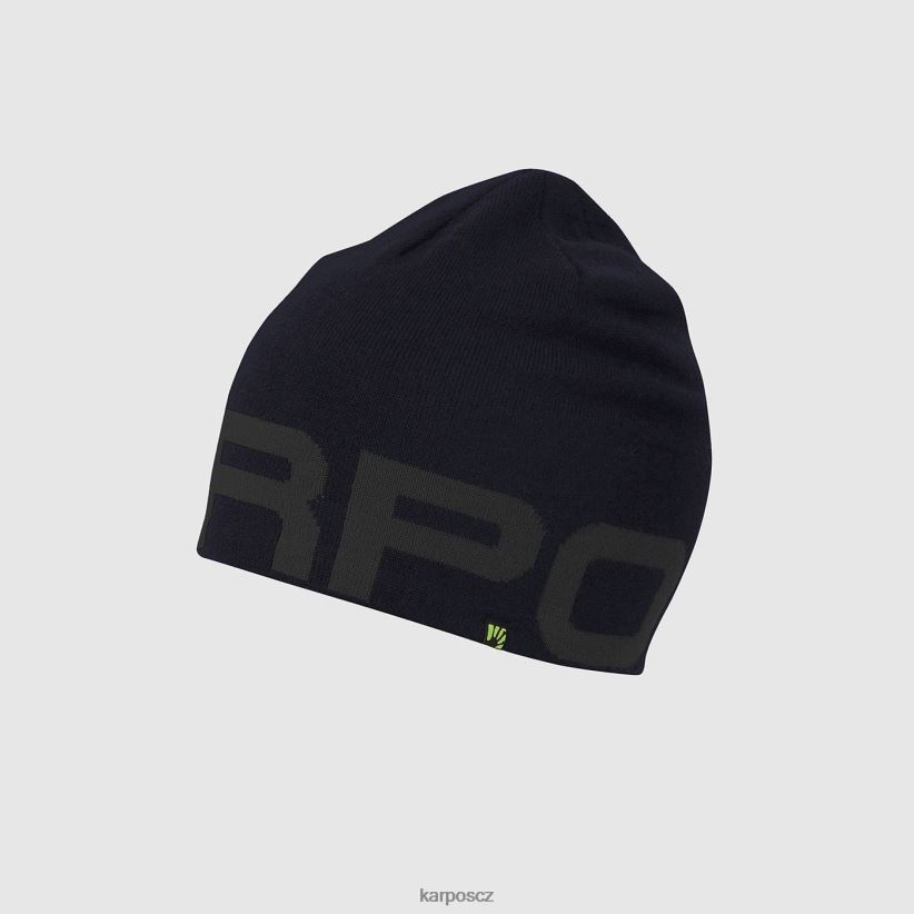 larinová čepice muži Karpos černý/indický inkoust pokrývky hlavy| T6XZZH713