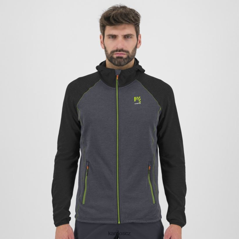 ambrizzola mikina s kapucí na zip muži Karpos ombre modrá/černá rouno| T6XZZH228