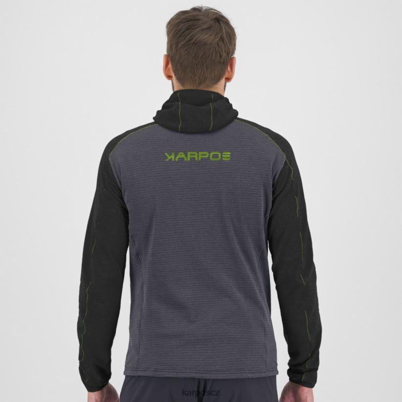 ambrizzola mikina s kapucí na zip muži Karpos ombre modrá/černá rouno| T6XZZH228