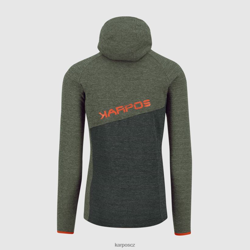 camoscio mikina s kapucí muži Karpos tymián/černý písek rouno| T6XZZH233