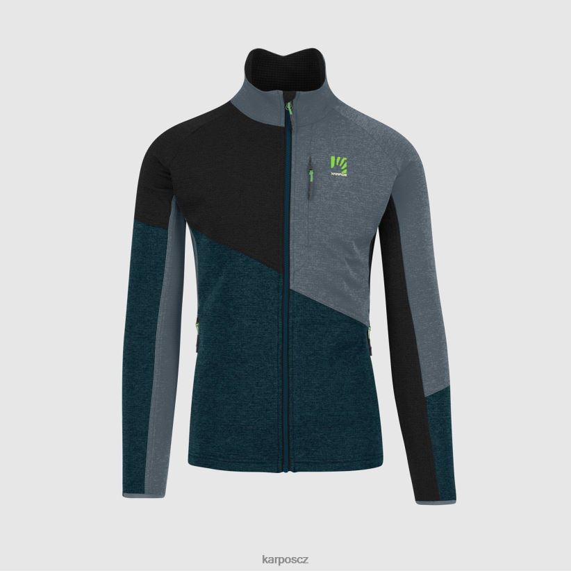 federa celorozepínací fleece muži Karpos půlnoční/černá/tmavá břidlice rouno| T6XZZH242