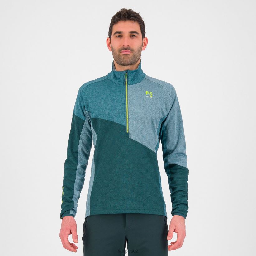 fleece federa s polovičním zipem muži Karpos les/balzám/severní Atlantik rouno| T6XZZH263