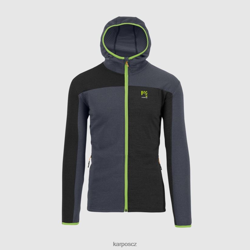 nuvolau fleece muži Karpos černá/ombre modrá/jasmínově zelená rouno| T6XZZH236
