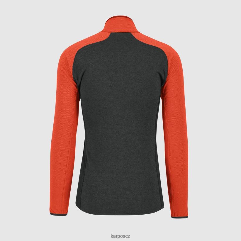 odle fleece muži Karpos černý písek/kořeněný pomeranč rouno| T6XZZH218