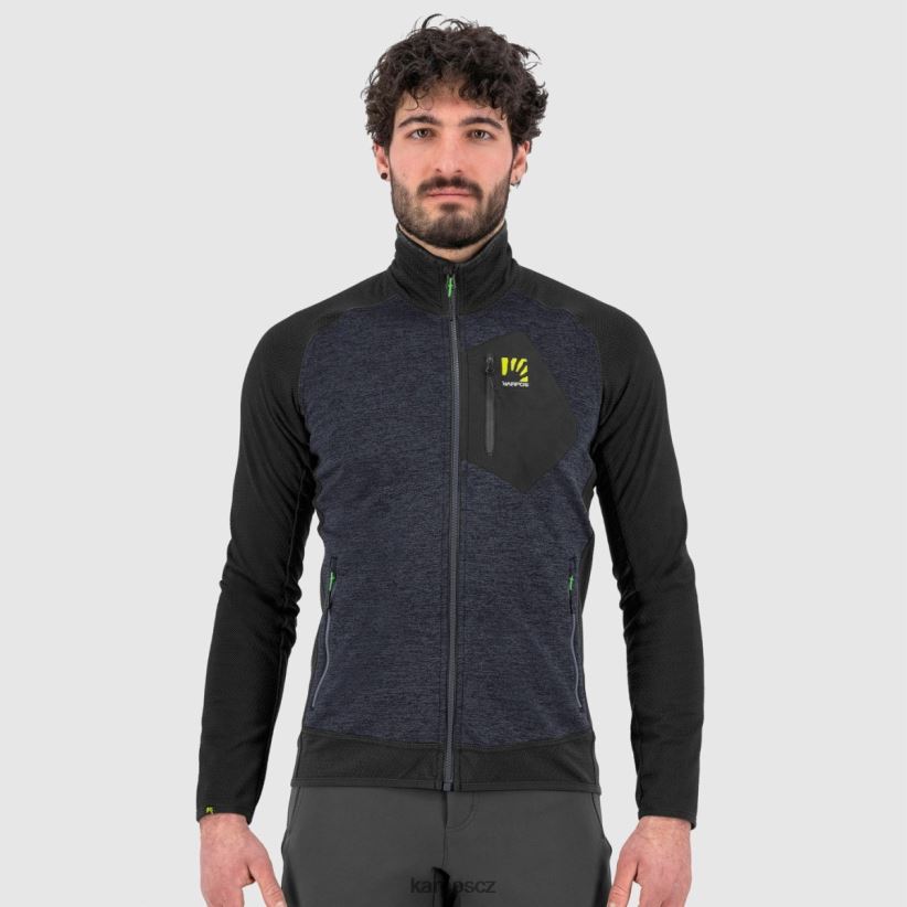 odle fleece muži Karpos indický inkoust/černý rouno| T6XZZH215
