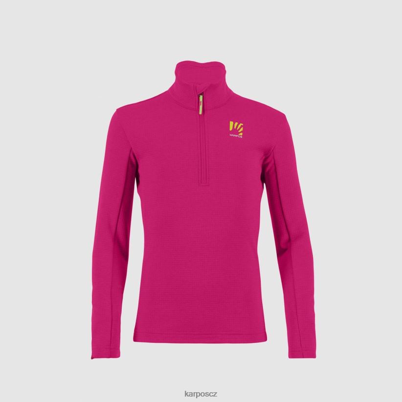 pizzocco dětský fleece s polovičním zipem muži Karpos růžový rouno| T6XZZH275