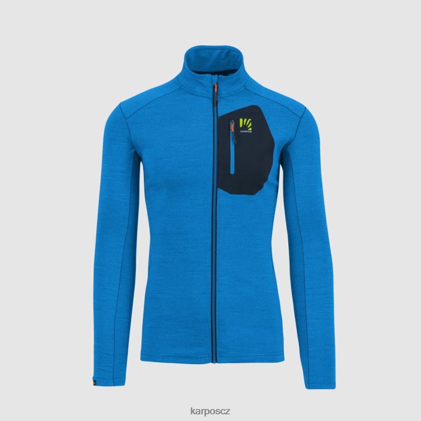 pomedes tričko ls muži Karpos strnad indigový/vesmír rouno| T6XZZH246