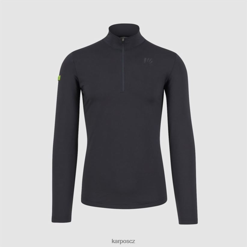 power fleece s polovičním zipem muži Karpos tmavošedý rouno| T6XZZH252