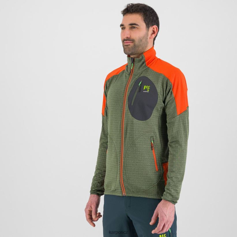 puez fleece muži Karpos tymián/kořeněná oranž rouno| T6XZZH224