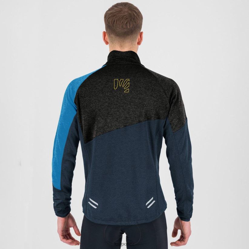 val viola celorozepínací fleece muži Karpos půlnoční/černá/diva blue rouno| T6XZZH255