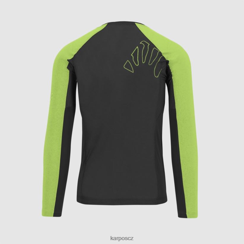 lavaredo dres ls muži Karpos černá/jasmínově zelená tričko| T6XZZH326
