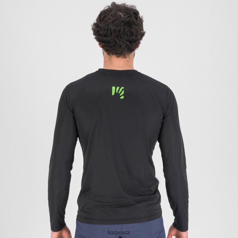 loma dres ls muži Karpos černá/jasmínově zelená tričko| T6XZZH384