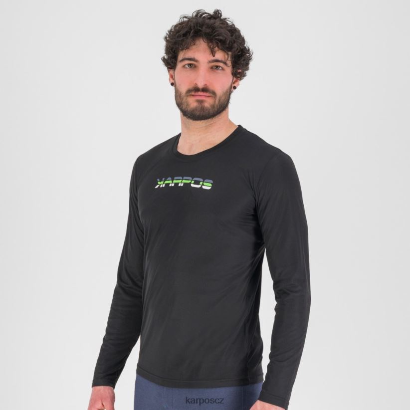 loma dres ls muži Karpos černá/jasmínově zelená tričko| T6XZZH384