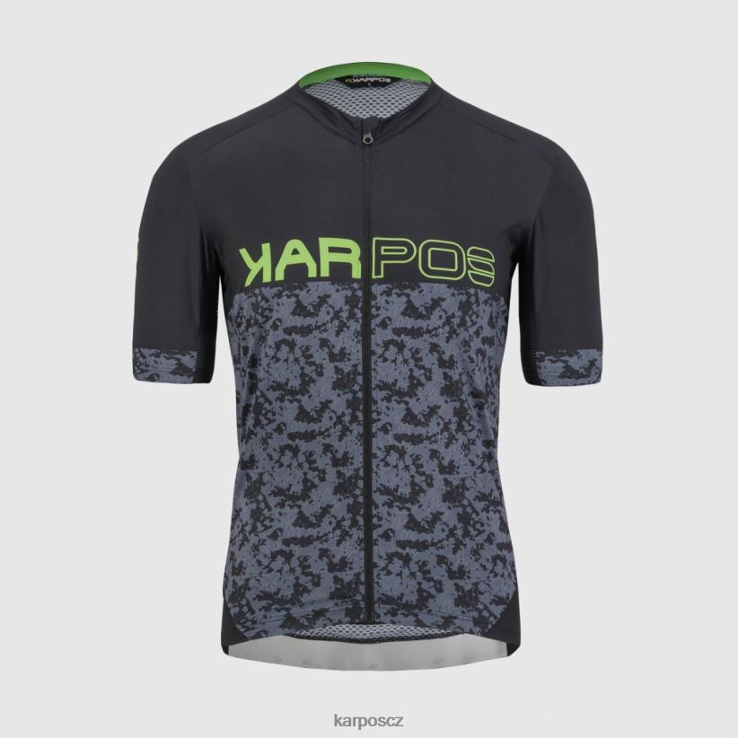 skokový dres muži Karpos černá/ombre modrá/zelená fluo tričko| T6XZZH308