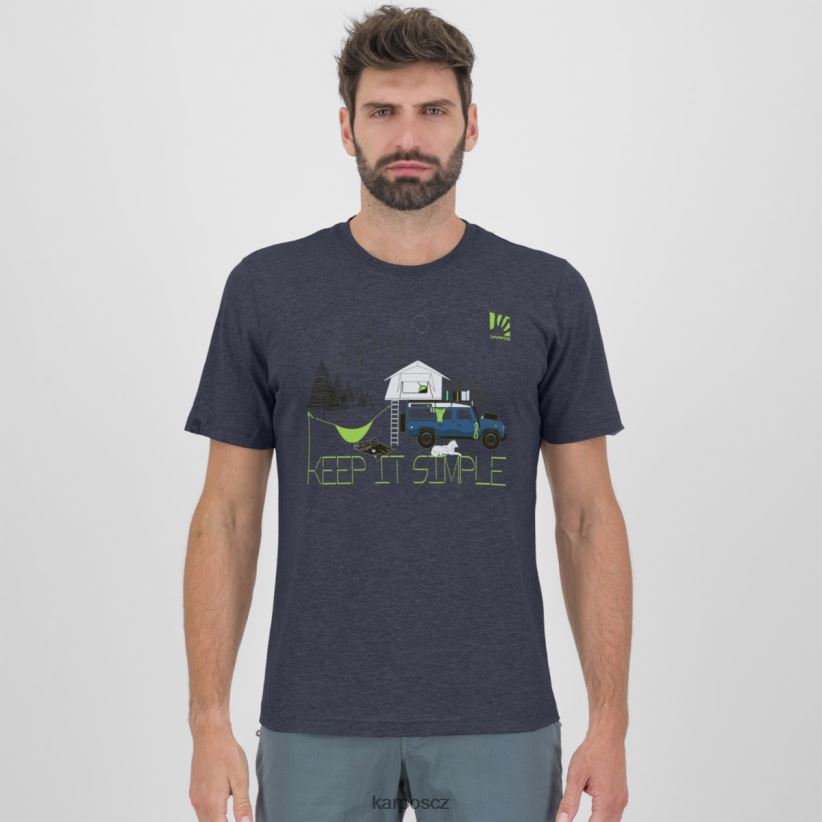 triko genzianella muži Karpos ombre modrá tričko| T6XZZH423