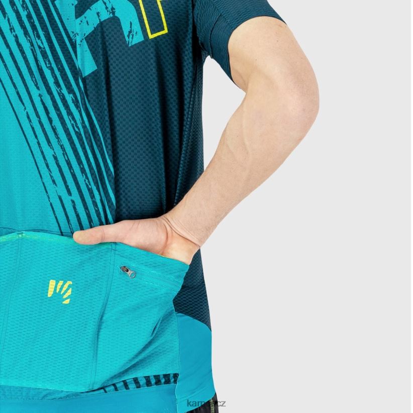 zelený hasičský dres muži Karpos indigová b/černá/zelená f. tričko| T6XZZH313