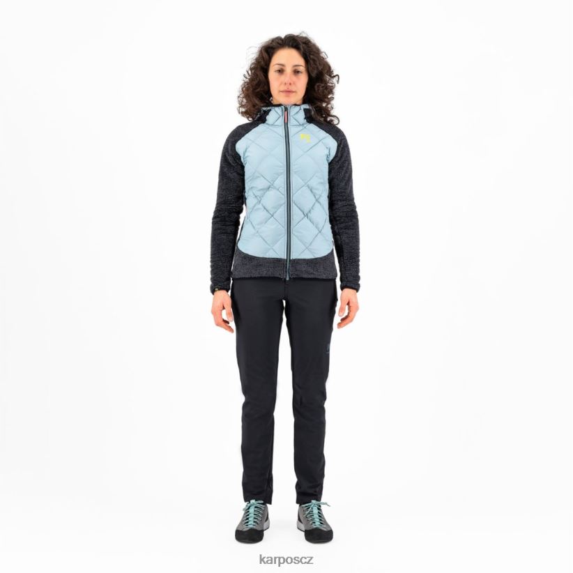 marmarole se sakem ženy Karpos prachově modrá/černá bunda| T6XZZH1055
