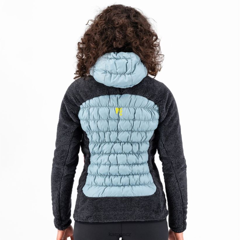 marmarole se sakem ženy Karpos prachově modrá/černá bunda| T6XZZH1055