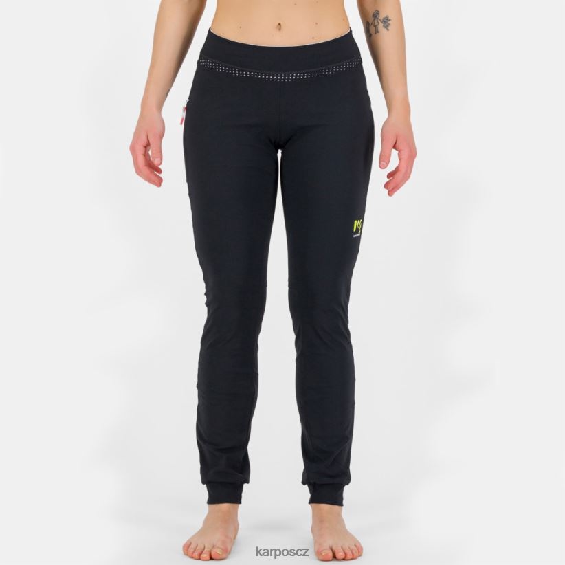 pohodlné w kalhoty ženy Karpos Černá bílá kalhoty| T6XZZH1534