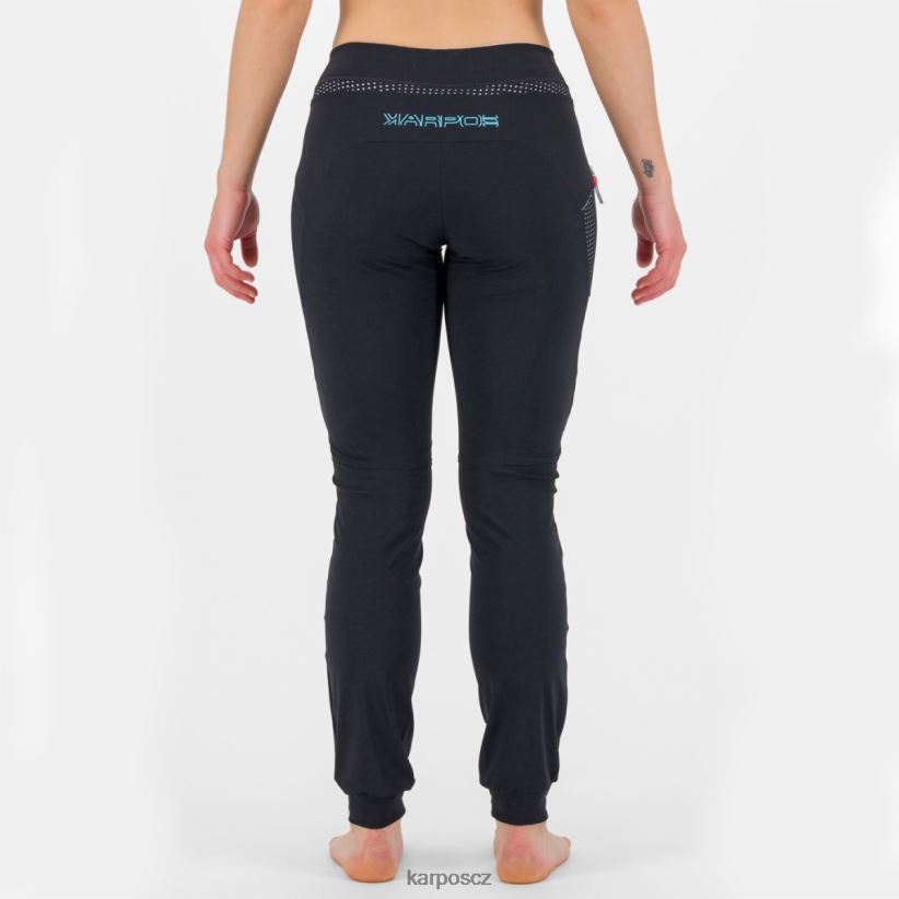 pohodlné w kalhoty ženy Karpos Černá bílá kalhoty| T6XZZH1534