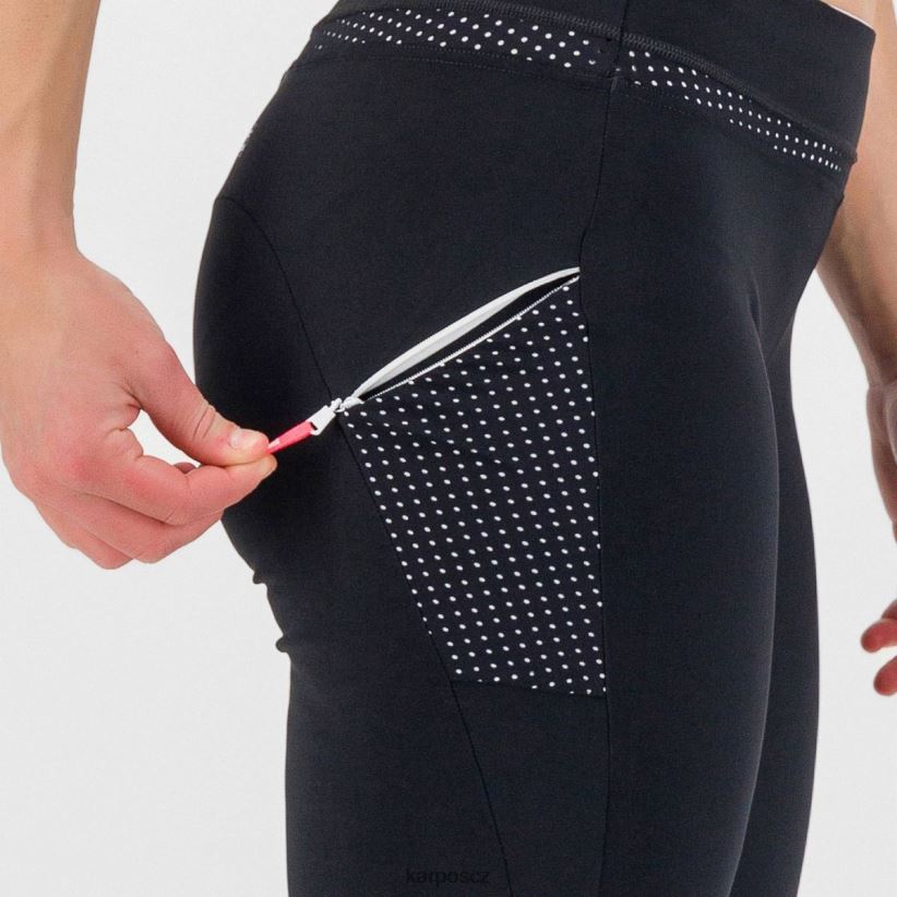 pohodlné w kalhoty ženy Karpos Černá bílá kalhoty| T6XZZH1534