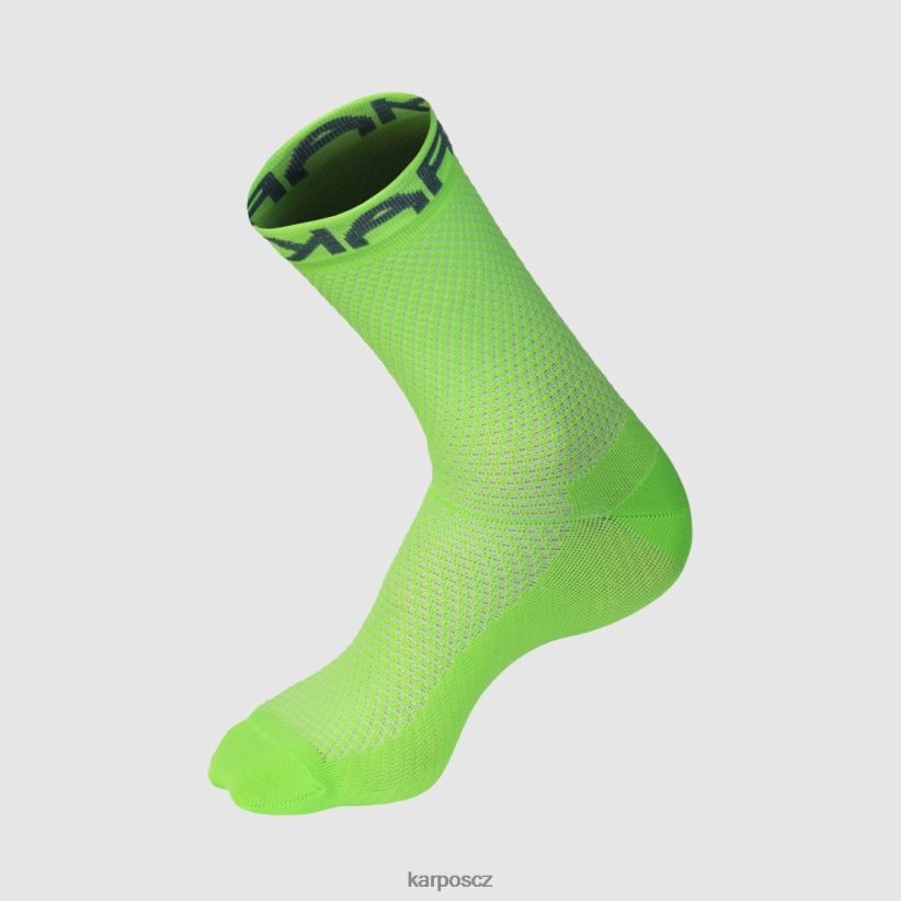 rychlá ponožka ženy Karpos zelená fluo/hydro ponožka| T6XZZH935