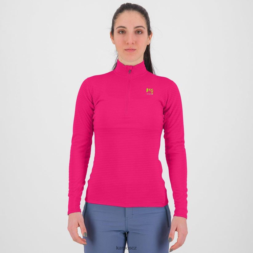 Croda light s polovičním zipem ženy Karpos růžový rouno| T6XZZH1219