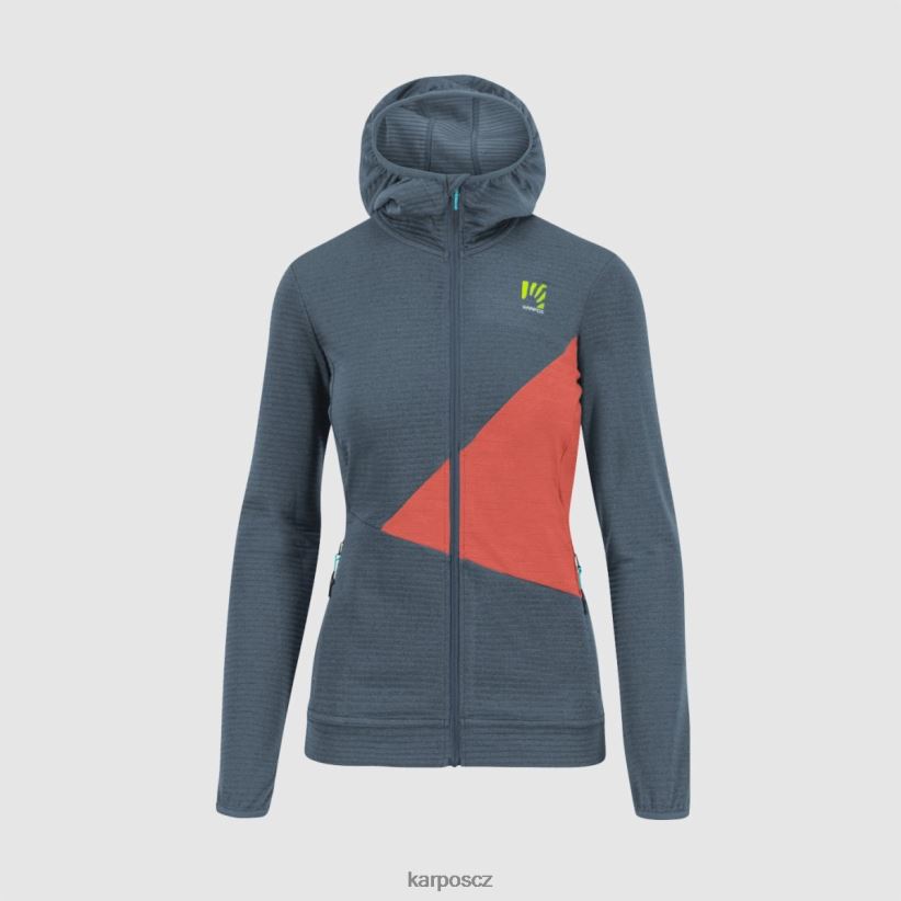 nuvolau w fleece ženy Karpos vintage indigo/žhavý korál rouno| T6XZZH1176