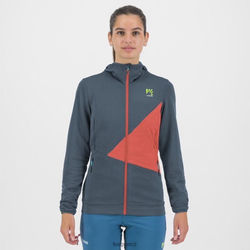 nuvolau w fleece ženy Karpos vintage indigo/žhavý korál rouno| T6XZZH1176