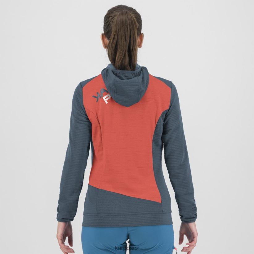 nuvolau w fleece ženy Karpos vintage indigo/žhavý korál rouno| T6XZZH1176