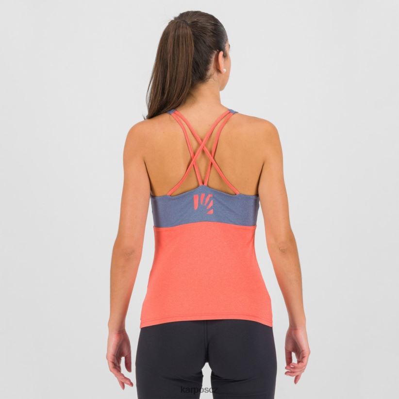 býk evo w top ženy Karpos vintage indigo/žhavý korál tričko| T6XZZH1327